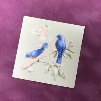 Мини-открытка с птичками