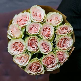 Букет из 15 розовых роз 70 см (Эквадор) Фрутетто